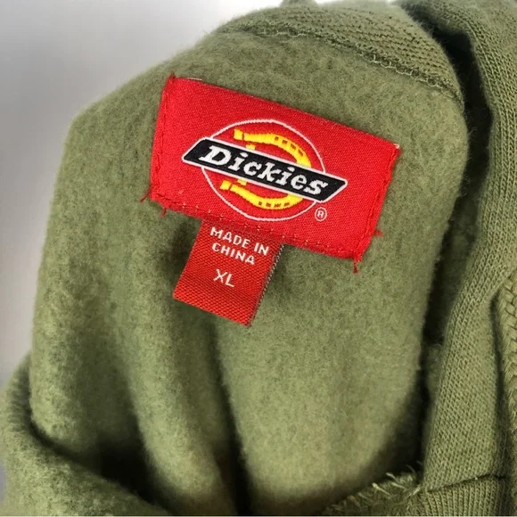 Dickies Green Long Sleeve Hooded Crop Pullover - Picture 4 of 8